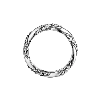 Real Argint 925 Panglică de Dragoste Inele Pentru Femei de Nunta Inel de Logodna Bijuterii de Moda en-Gros