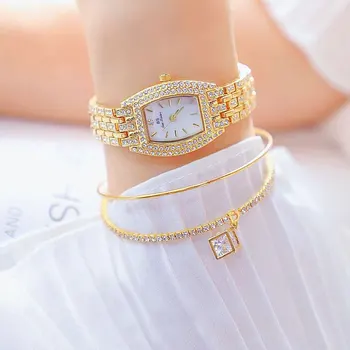 Aur, Argint Femei Ceas Renumite Branduri De Lux Cristal Ceas Cu Diamante De Moda Doamnelor Cuarț Ceas De Mână Brățară Cadou Relogio