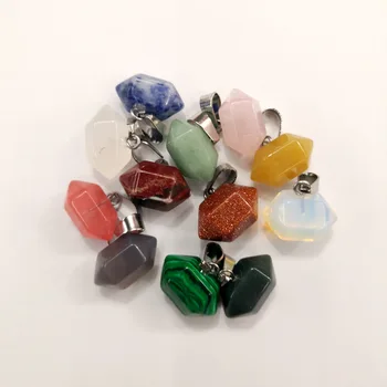 Moda 24buc piatra naturala de cristal mici pilon Pandantive & coliere pentru a face Bijuterii amestecat farmecul Punct de accesorii en-gros
