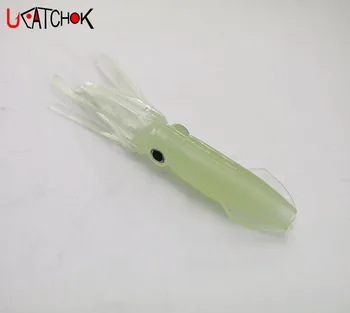 10buc 11cm 8g moale calmar profil de siliciu de pescuit nada Fusta de cauciuc artificial luminos de simulare a falsificat caracatiță, pește momeală aborda