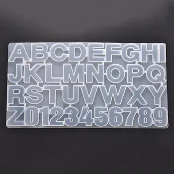 DIY Rășină Mucegai Manual Numărul Scrisoare de Bijuterii de Turnare Matrite de Silicon Cheie Lanț Pandantiv Mucegai pentru a Face Bijuterii Instrumente