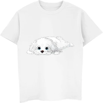 Noi Dragut Catelus Beagle de Imprimare T-shirt pentru Bărbați pentru Femei din Bumbac Tricou Maneca Scurta Casual Unisex Fierbinte Vinde Tricouri Hip Hop Teuri Topuri