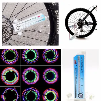 32 LED-uri Modele de Ciclism Biciclete Biciclete Curcubeu Roata de Semnal Anvelope Vorbit Lumina