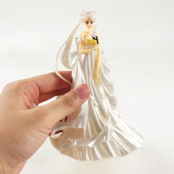 14.5 cm Sailor Moon Figura Jucării Tsukino in Rochie de Mireasa Seninătate Frumusețe Anime Model de Păpuși