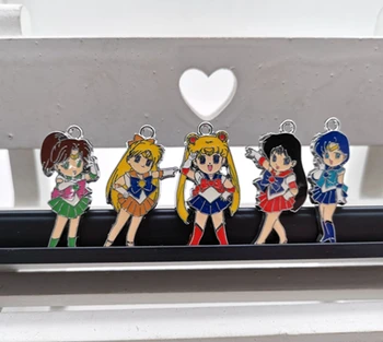 10 Buc Desene animate Sailor Moon Farmecele Metalice DIY Bijuterii Pandantive Cadouri H-28