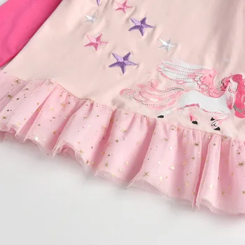 VIKITA Fete pentru Copii Unicorn Desene animate Îmbrăcăminte Seturi de Tricouri Maneca Lunga si Pantaloni Pantaloni Copii Fete Copii Casual Bumbac Seturi