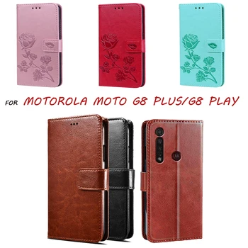 Pentru Motorola Moto G8 Plus G8Plus Caz Flip Pentru Motorola Moto G8 Juca G8Play Caz din Piele PU Stand Portofel Telefon Protecție Acoperă