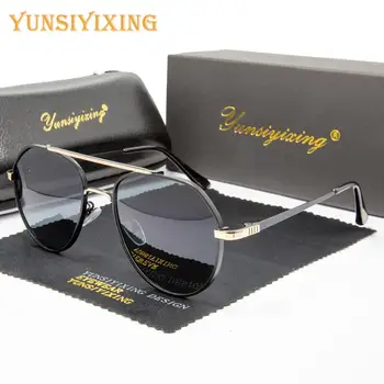 YUNSIYIIXNG Bărbați ochelari de Soare Polarizat de Conducere Epocă Brand de Ochelari de Soare Anti-Reflexie de Lux Ochelari Pentru Barbati gafas de sol 6085