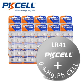 100buc PKCELL 1.5 V AG3 Baterii LR41 392A SR41SW LR736 392 SR736 Alcaline de Celule Buton Monedă Baterie pentru termometru