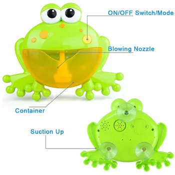 Baby Jucarii de Baie Haioase Bubble Frog Muzica Bubble Maker, Masina de Bule Baie, Cadă Jucarie Bubble Maker Săpun Mașină de Jucarii pentru Copii