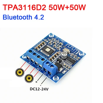 Bluetooth 4.2 Amplificator de Putere de Bord TPA3116 50W+50W Audio Amplificator stereo Module pentru DC 12v -24V auto amp