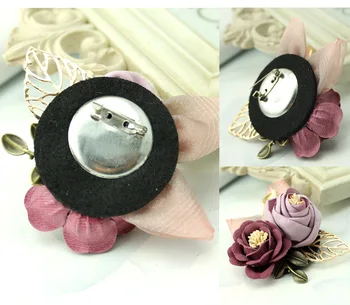 I-Remiel coreean Arta Pânză Tesatura Brosa Floare Guler de Camasa Vintage Ace și Broșe pentru Femei Rochie-Camasa-Guler Accesorii