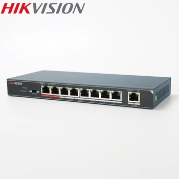 HIKVISION Switch PoE DS-3E0109P-E Unmanaged 8 porturi 10/100 Mbps Materiale Metalice pentru 8CH NVR și CCTV Camere IP 802.3 at ieee 802.3 af