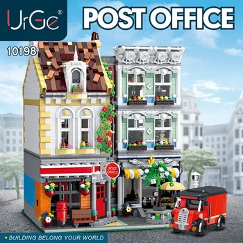 ÎN STOC 10198 3716pcs Stradă Oraș Serie de Cărămidă Pătrată Post Office MOC-22101 blocuri Jucarii pentru copii DIY educație Cadouri