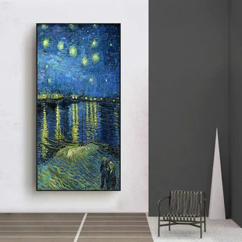 Van Gogh Verticale Picturi Celebre Tablou Panza Postere si Printuri Poza Perete pentru Camera de zi Decor Acasă