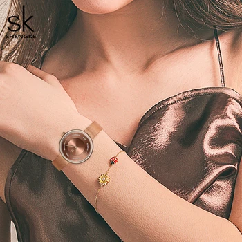 Noi SHENGKE Femei Brand de Lux Ceas Simplu Quartz Lady Impermeabil Ceas de mână de Moda de sex Feminin Casual, Ceasuri Ceas reloj mujer