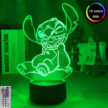 Disney Stitch LED Lumina de Noapte de Desene animate Anime Lumina de Noapte LED-uri USB 3D Lampa de Masa pentru Copii Dormitor pentru Copii Ziua de nastere Cadou de Crăciun