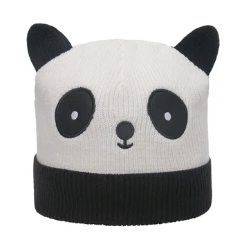 Toamna iarna drăguț panda Căciuli de lână pălărie tendință versatil călătorie cald rece dovada pălărie de desene animate pălărie tricotate
