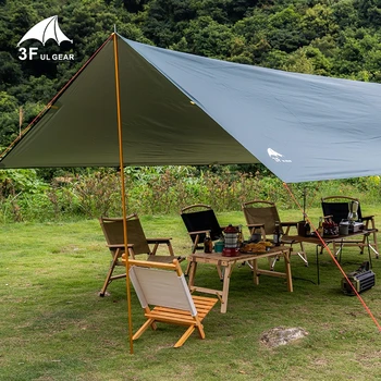 3F UL GEAR 210T Adăpost de Soare Anti UV rezistent la apa Ultralight Tent 18 Puncte de Agățat Pentru Camping, Drumeții Călătorie în aer liber