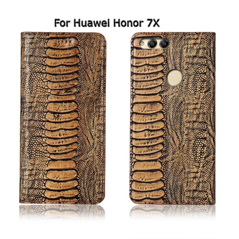 Top Genuine Piele de Vacă Magnetice Caz Pentru Huawei Honor 6X 7 7i 7X 7A 7C Pro Prim-Stand Flip Telefon Retro Acoperi Caz