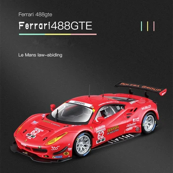Bburago 1:43 Ferrari 488 CHALLEVGE serie de afișare acrilic cutie de masina de raliu model de Simulare Aliaj Model de Masina Colecteze cadouri de jucărie