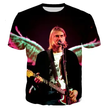Nirvana 3D de imprimare de vară pentru bărbați T-shirt Hip-hop Rock T-shirt camiseta hombre barbati casual respirabil Harajuku bărbați T-shirt