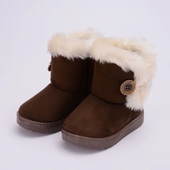 UE 21~35 de Noi pentru Copii de Iarnă Ghete Groase, Pantofi de Cald Bumbac Căptușit cu piele de Căprioară Catarama Băieți Fete Cizme Baieti Cizme de Zapada Copii Pantofi