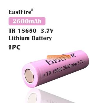 Transport gratuit 1buc/lot 3.7 V 2600mAh Original EastFire 18650 Baterie reîncărcabilă li-ion