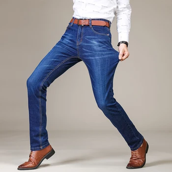 Brand 2019 Noi Barbati Slim Elastici, Blugi de Afaceri de Moda Stil Clasic Blugi Skinny Denim pantaloni Pantaloni sex Masculin