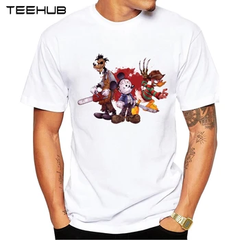 TEEHUB 2019 O-Neck Short Sleeve T-shirt de Halloween Barbati tricou de Moda Zombie Mouse-ul Întuneric Tipărite tricou Casual Clasic Tee