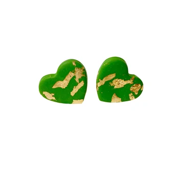 St Patricks Zi, Lut Polimeric, Cercei pentru Femeile Verde Handmade Noroc Geometrice Inima Cercei Moda Lut Bijuterii Cadouri Partid