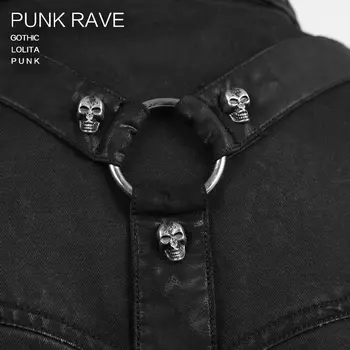 Noi Punk Rave Goth Rock Moda Visual Kei Heavey Metal Negru Bărbați Tricou Top Y530 L-3XL