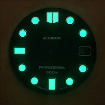 28.5 mm Cadran de Ceas Verde Luminos Cadran Cu Calendar pentru NH35 NH36 Mișcare Automată Ceas Accesorii