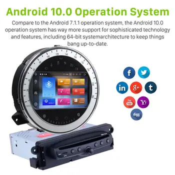 Seicane 4GB Android 10.0 GPS Auto Navigatie DVD Player Pentru 2006-2013 BMW Mini Cooper Suport Radio 1080P Video SD Camera din Spate