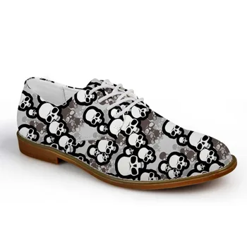 Noisydesigns Barbati pantofi Oxfords Albastru de Cristal Skull Print de sex Masculin Casual Piele Oxford pantofi Baieti Plat PU Afaceri de Agrement Rochie Pantofi