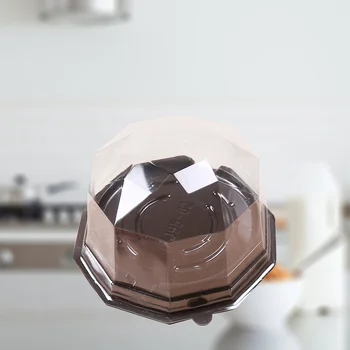 100 Buc Unică folosință Mooncake Recipient în Formă de Diamant Cutii Tort Mousse de Ambalare Titular de Alimentare Recipient cu Capac