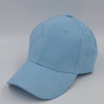 Toamna faux suede refuz curbate șapcă de baseball simplu snapback tata pălărie bărbați, femei, gri, albastru, bej, roz