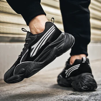 Fierbinte Bărbați Indesata Adidași de Moda 2020 Oameni Noi Platformă Pantofi Dantela-Up Vulcaniza Reflectorizante Pantofi de Mens Running Formatori Tata Pantofi