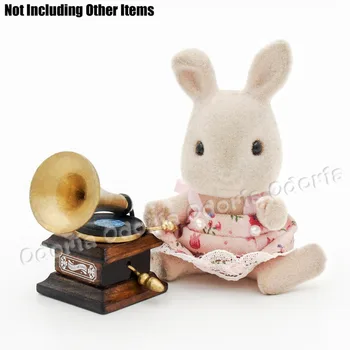 Odoria 1:12 Miniatură De Epocă Retro Gramofon/Patefon Mobilier Casă De Păpuși, Accesorii