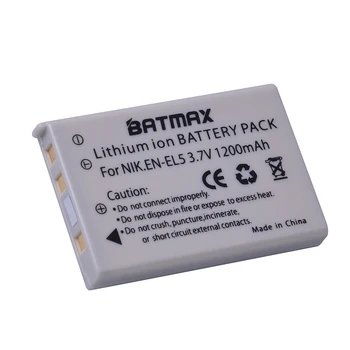 Batmax 1 buc EN-EL5 EN EL5 ENEL5 Acumulator pentru NIKON Coolpix P530 P520 P510 P500 P100 P5100 P5000 P6000 P90, P80 Camera