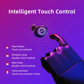 TWS 5.0 Anulare a Zgomotului Căști Bluetooth cu Microfon Display LED Super Bass Stereo Căști Căști Impermeabil Jocuri Noi