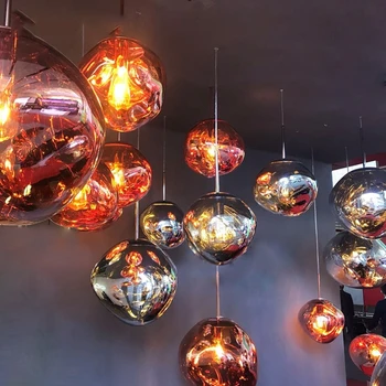 Nordic Se Topesc Lava Minge De Sticlă Lumini Pandantiv Lampă Transparent Moderne Fantezie Magie Hanglamp Restaurant Bar Cafenea