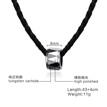 2020 Nou design Original de sex masculin 8MM tungsten din oțel pandantiv colier simplu personalitate guler din oțel de culoare energie bijuterii