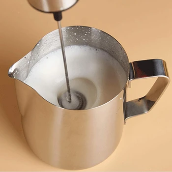 Usb Lapte frothe cu arc Dublu Bateti Capul Electrice Spumant de Lapte din Otel Inoxidabil Portabile Lapte Foamer Bea Mixer Două Viteze