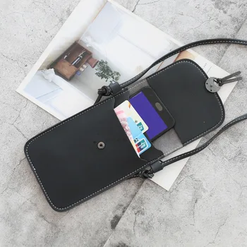 Femei Touch Screen telefon Mobil pungă transparentă simplu sac nou hasp cruce portofele Smartphone de Umăr din Piele genți de mână de lumină