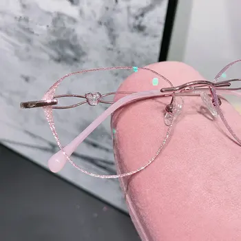 2020 noua moda anti-blue light retro feminin de ochelari cadru diamant fara rama rama de ochelari pot fi personalizate miopie