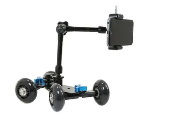 4 Roata de Masă Mobile de Rulare Dolly Slider Auto cu Smartphone Clamp Mount kit