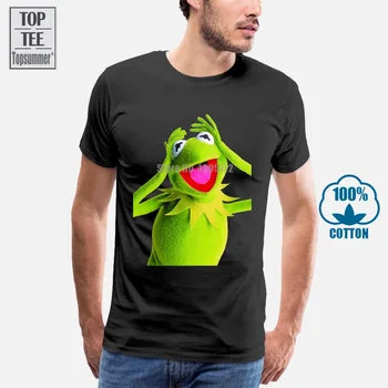 Muppets Kermit Broscoiul Amuzante se Răcească în Căutarea Unisex Tricou Alb cu Maneci Scurte Casual Imprimat Tricou Marimea S 3Xl Tricou 011642