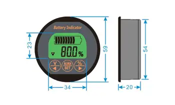 80V 50A/100A/350A Capacitate Baterie Tester Baterie Monitor Metru Pentru 12V/24/36/48/60/72V Li-ion, Lipo LiFePO4 Plumb-acid