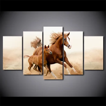 Decor pentru casa poster art cai de rulare mânz animal cameră de imagini artistice HD imprimare desen pictura decor panza NY-7409C